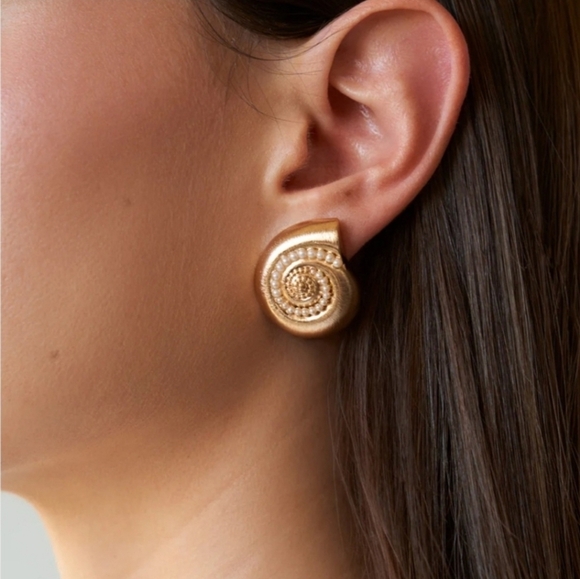 🔹️House of Harlow🔹️ 1960 Crystal Swirl Shell Post Earrings ✨️ - Picture 3 of 5